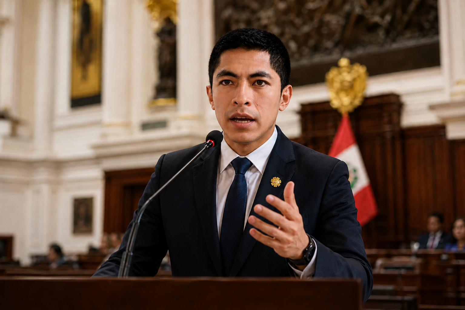 Director de CAEPG dirigiéndose al Congreso